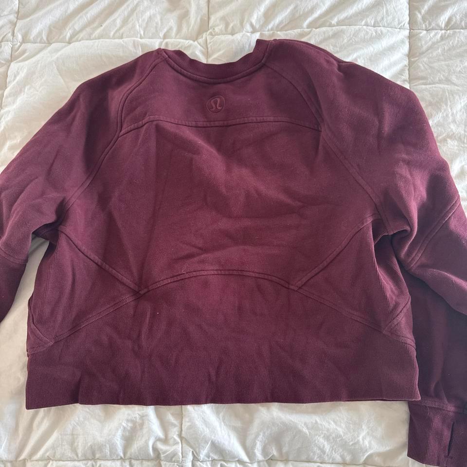 Lululemon Burgundy Cropped Sweatshirt Yoga 6a37 3
