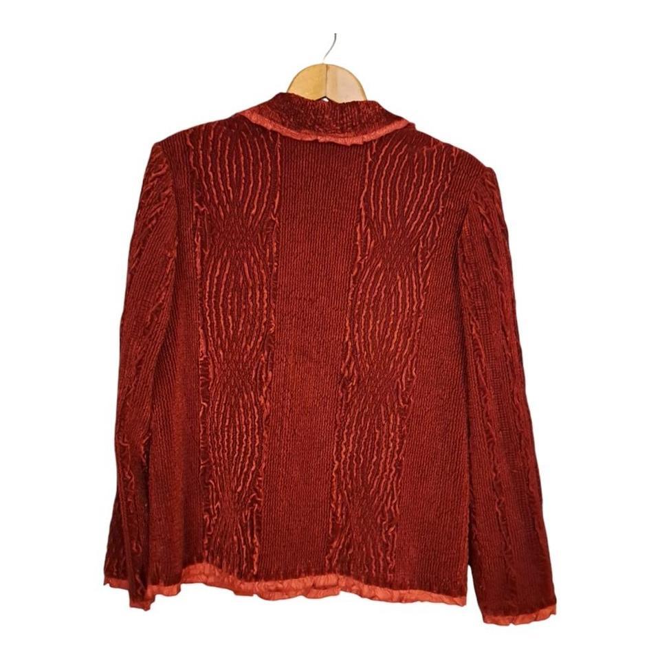 Vintage Deep Red Textured Velvet 3