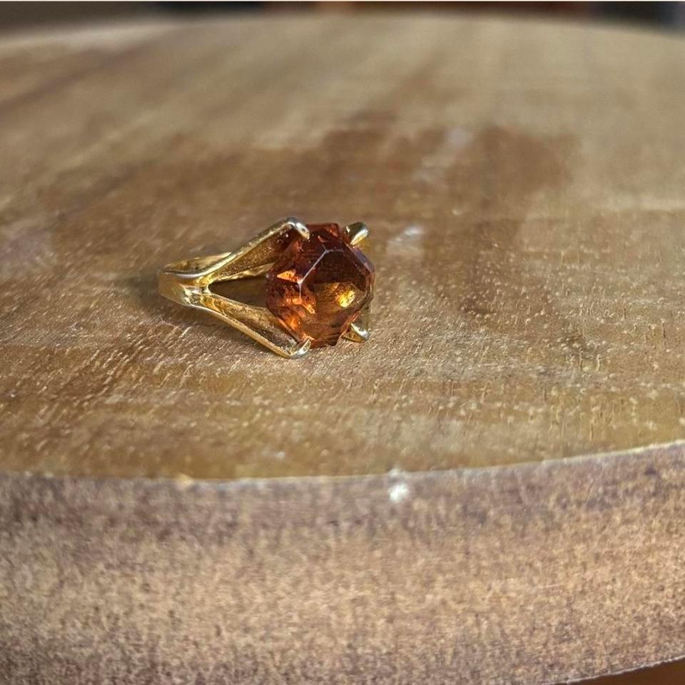18k Gold Plated Citrine Ring