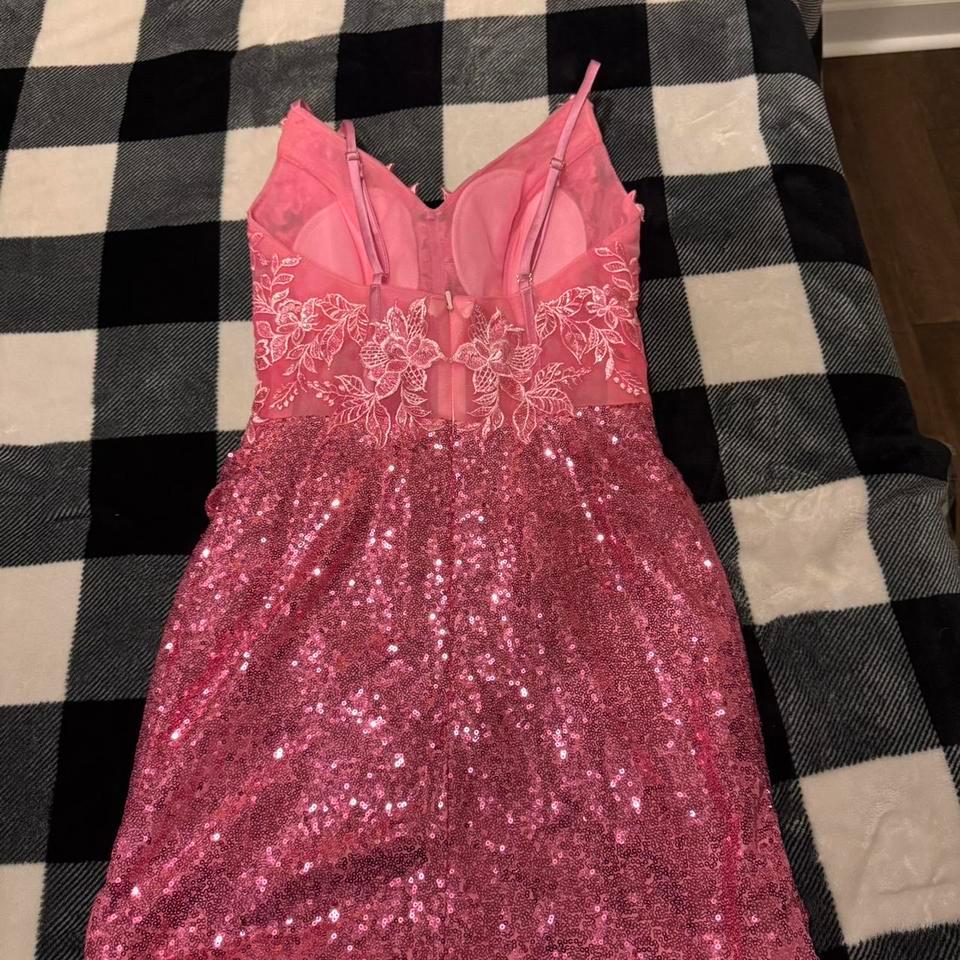 Pink Sequins Hoco Dress 5c75 2