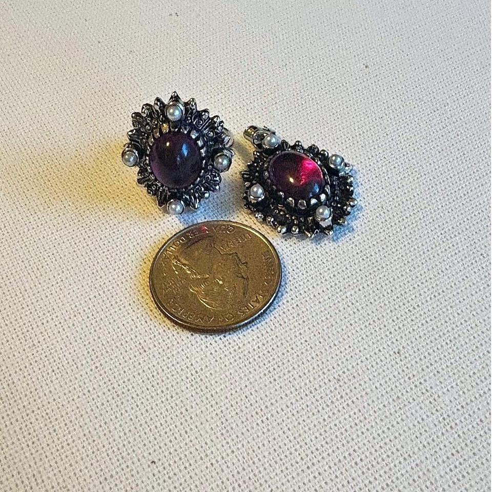 Vintage Purple And Silver Ring E350 8
