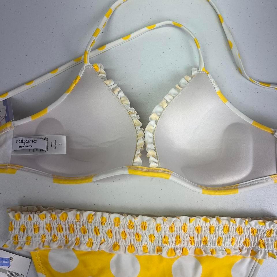 Y2k Deadstock Yellow Polka Dot 4403 4