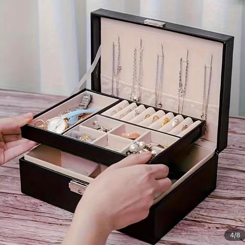 Black Jewelry Box With Drawers