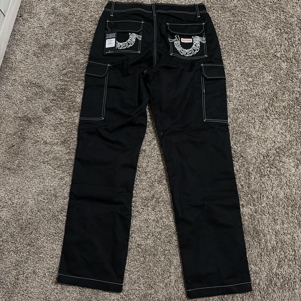 True Religion Black Cargo Jeans C7d9 2
