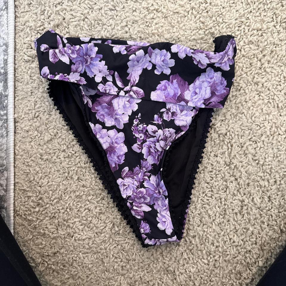 Beachriot Swim Bikini Purple Floral 2b76 2