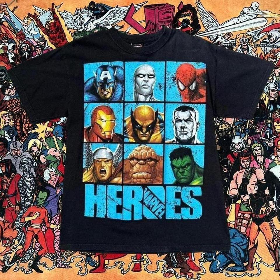Vintage Marvel Heroes Graphic Tee 12e8