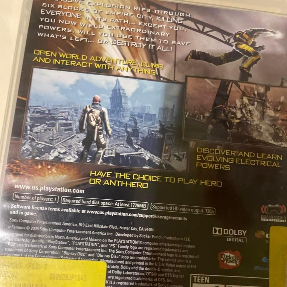 Infamous Ps3 Game In Case A7ea 4