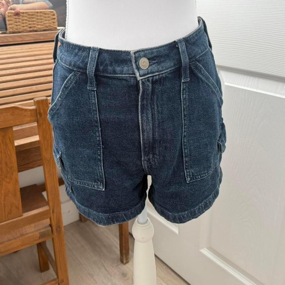 Dark Wash Denim Shorts With 8a05