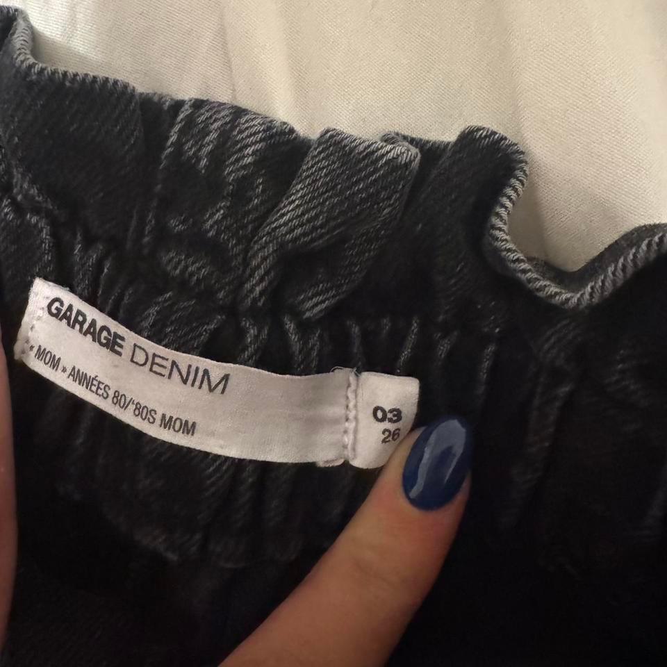 Garage Black Mom Jeans Worn 3