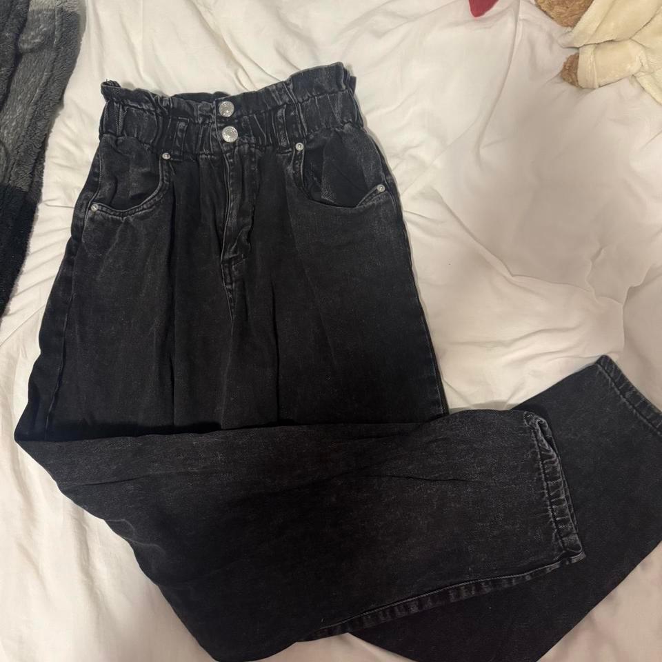 Garage Black Mom Jeans Worn