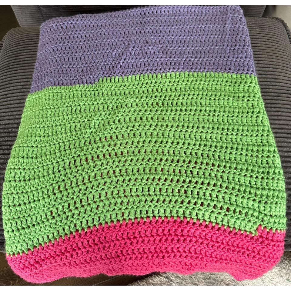 Colorful Striped Crochet Blanket Afghan 3