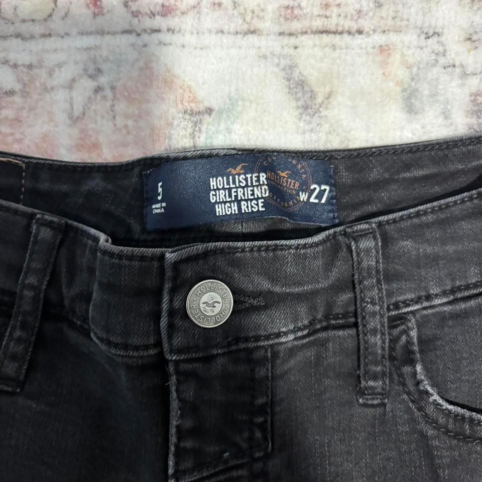 Hollister Black High Waisted Denim Shorts 299a 2