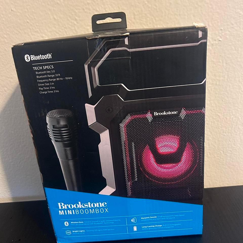 Light Up Brookstone Boombox Speaker