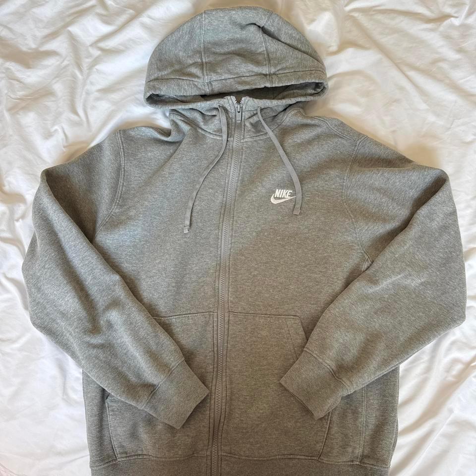 Grey Nike Zip Up Hoodie 1d10