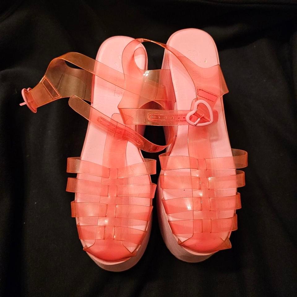 Pink Platform Jelly Sandals With F8e5 2
