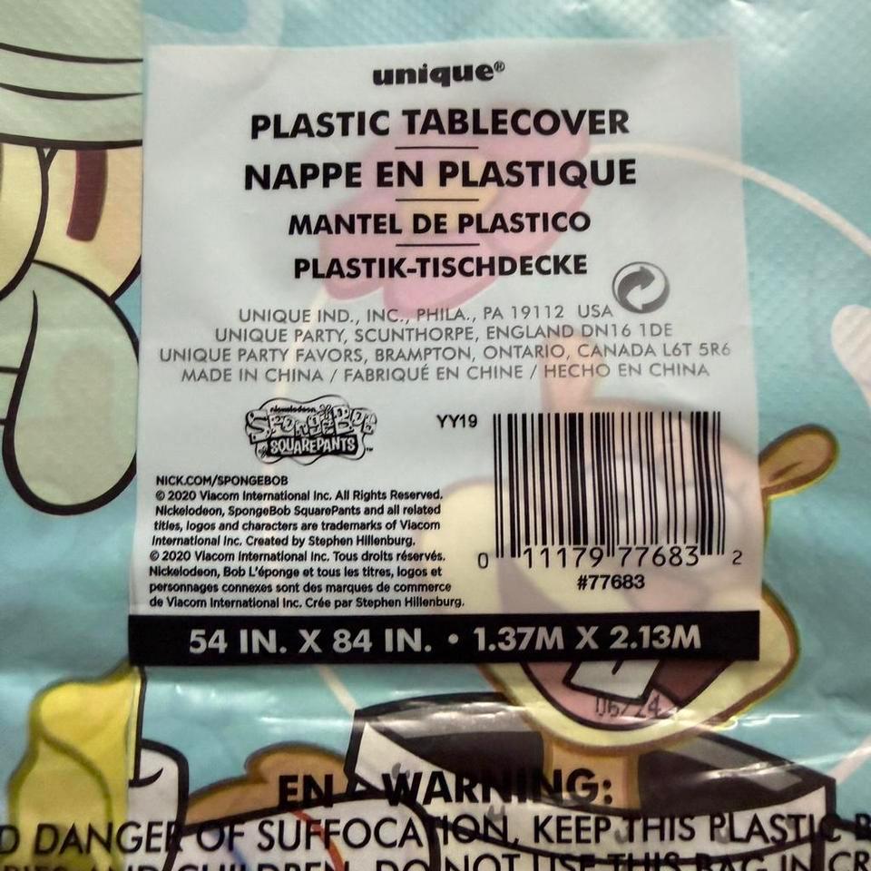 Spongebob Squarepants Plastic Tablecloths 3