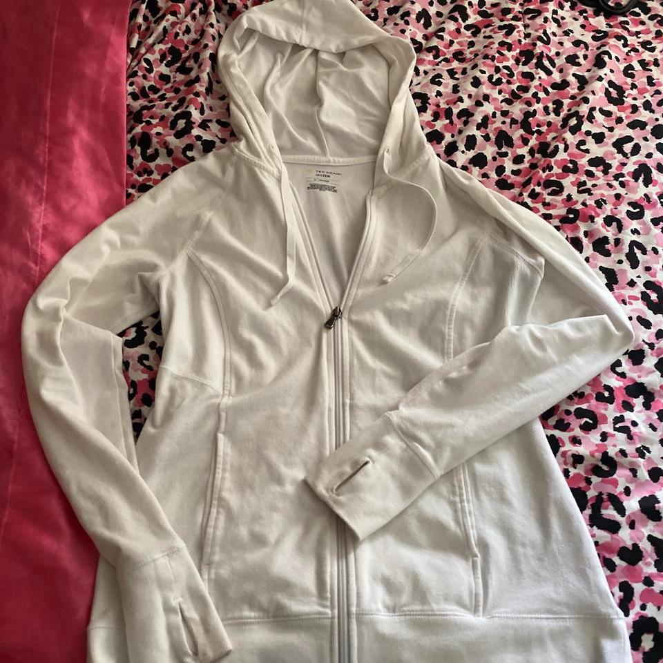 White Zip Up With Hood D7bf