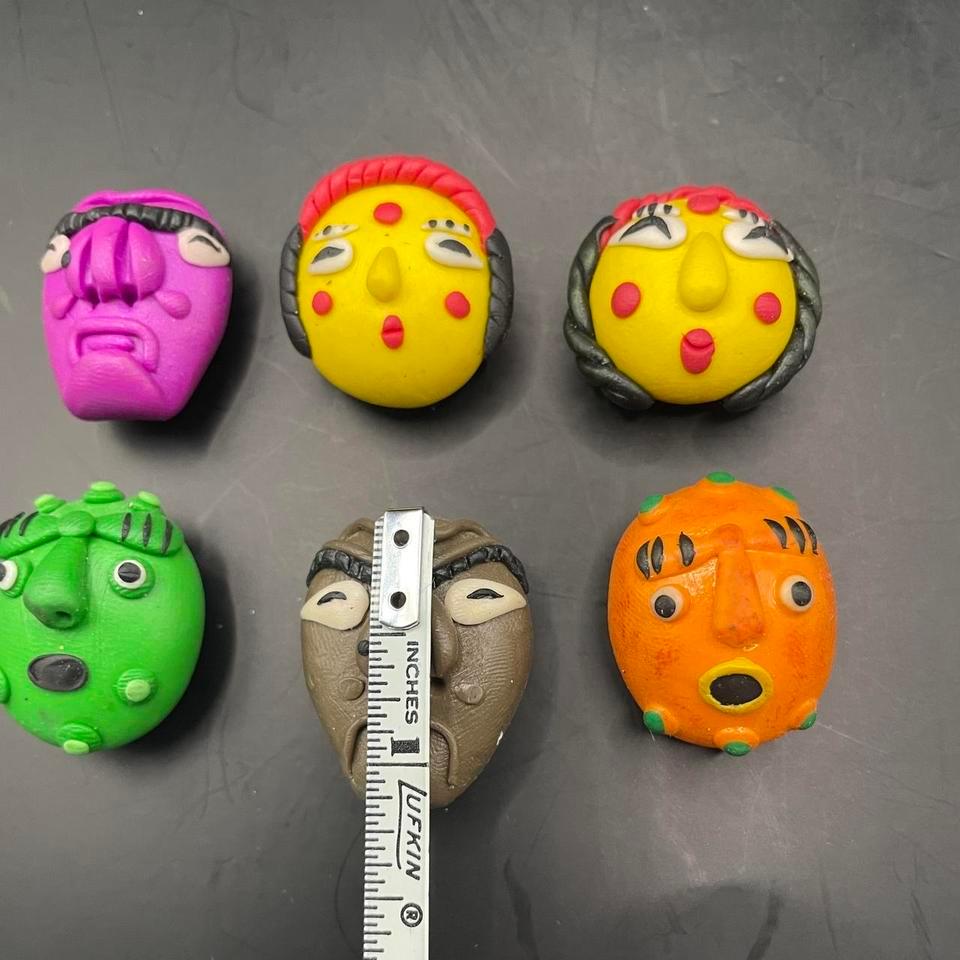 Set Of 6 Colorful Face 5