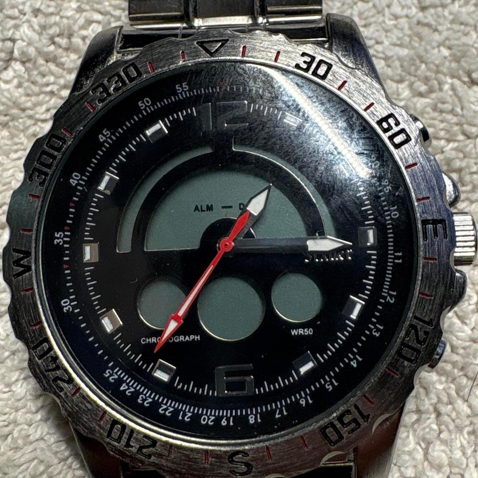 Stauer Black And Silver Digital 40ed 2