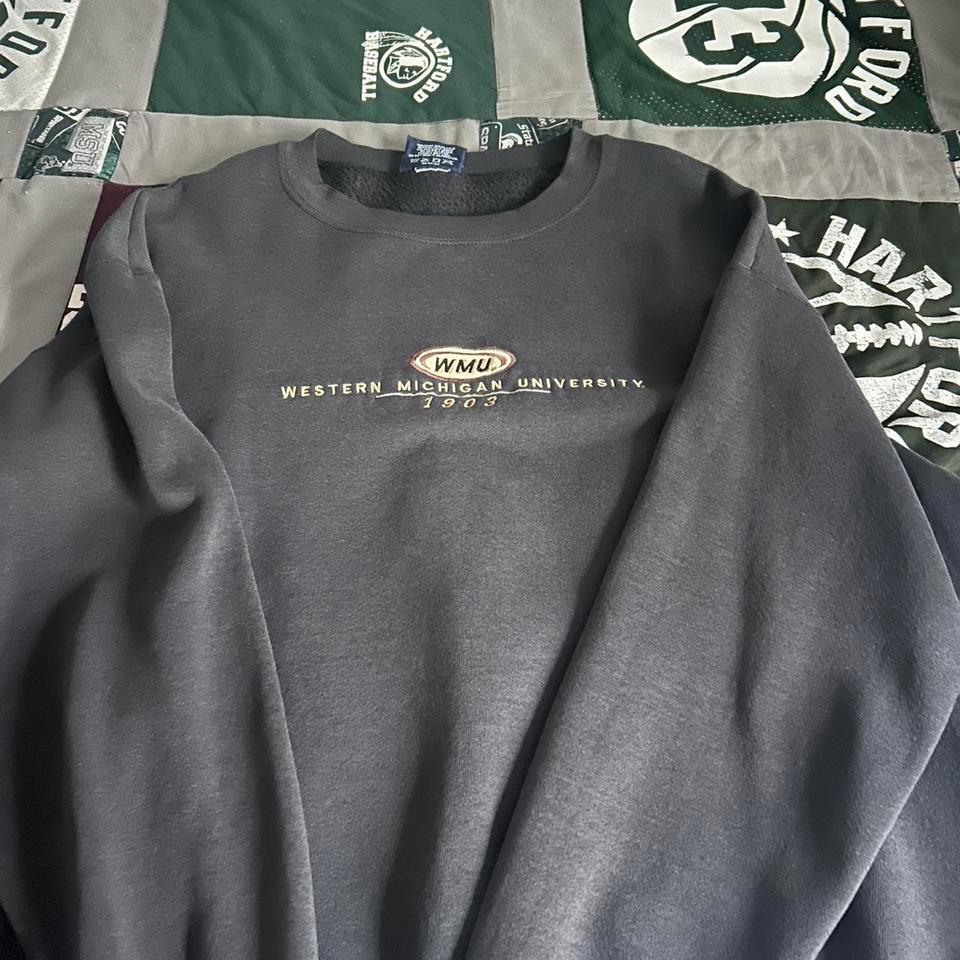 Western Michigan University Grey Crewneck E7d2 2