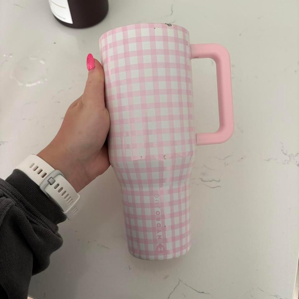 Hydrojug 32 Oz Pink Gingham 39e2
