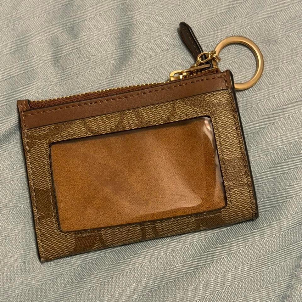 Coach Brown Card Holder With 74f4 2