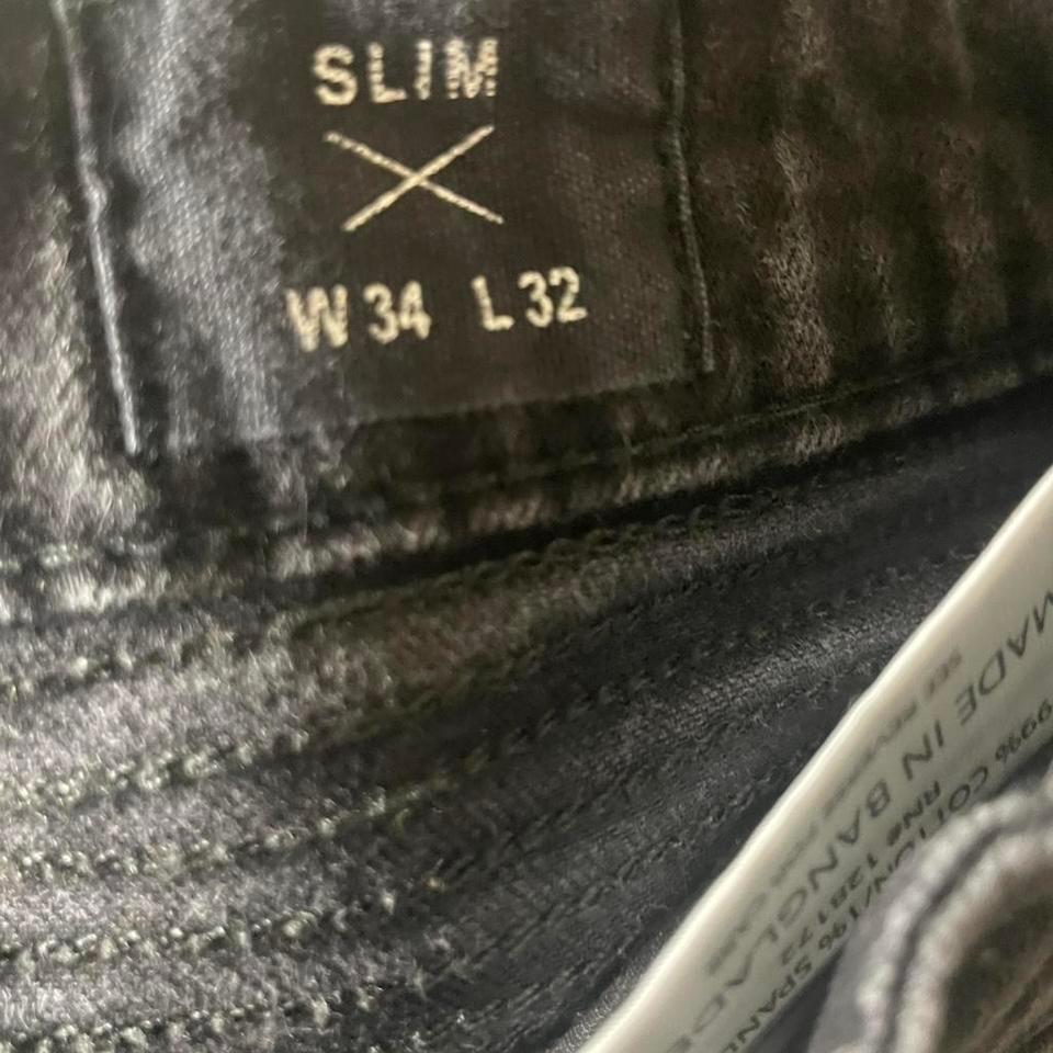 Black Slim Fit Biker Denim 8198 4