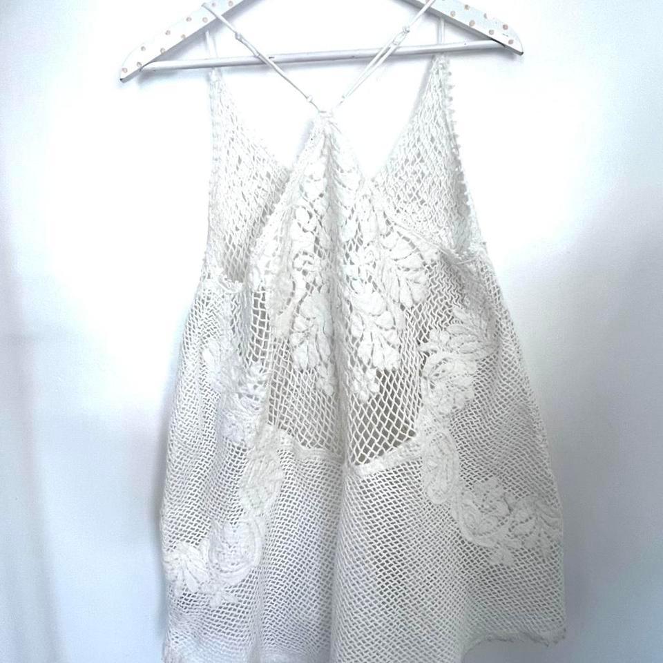 Free People White Crochet Topcoverup 4ef4 3