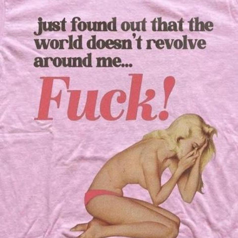 Pink Graphic Tee With Funny C49c 2