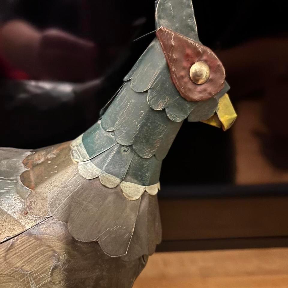 Metal Pheasant Sculpture With A B8a5 4