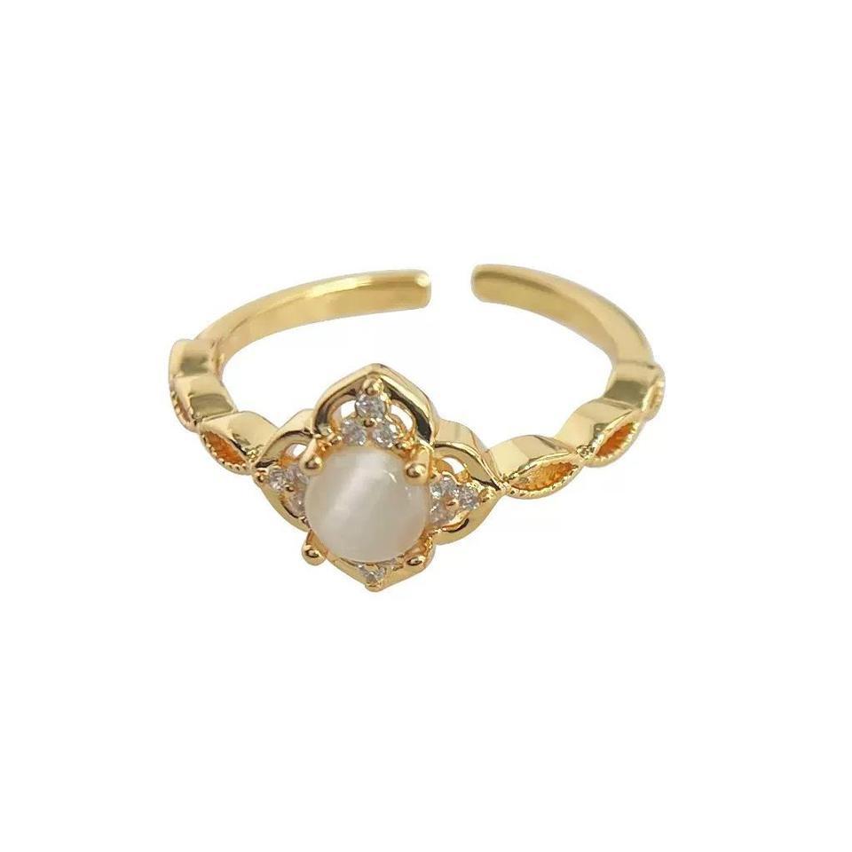 Gold Plated Cat Eye Ring 62f9 3