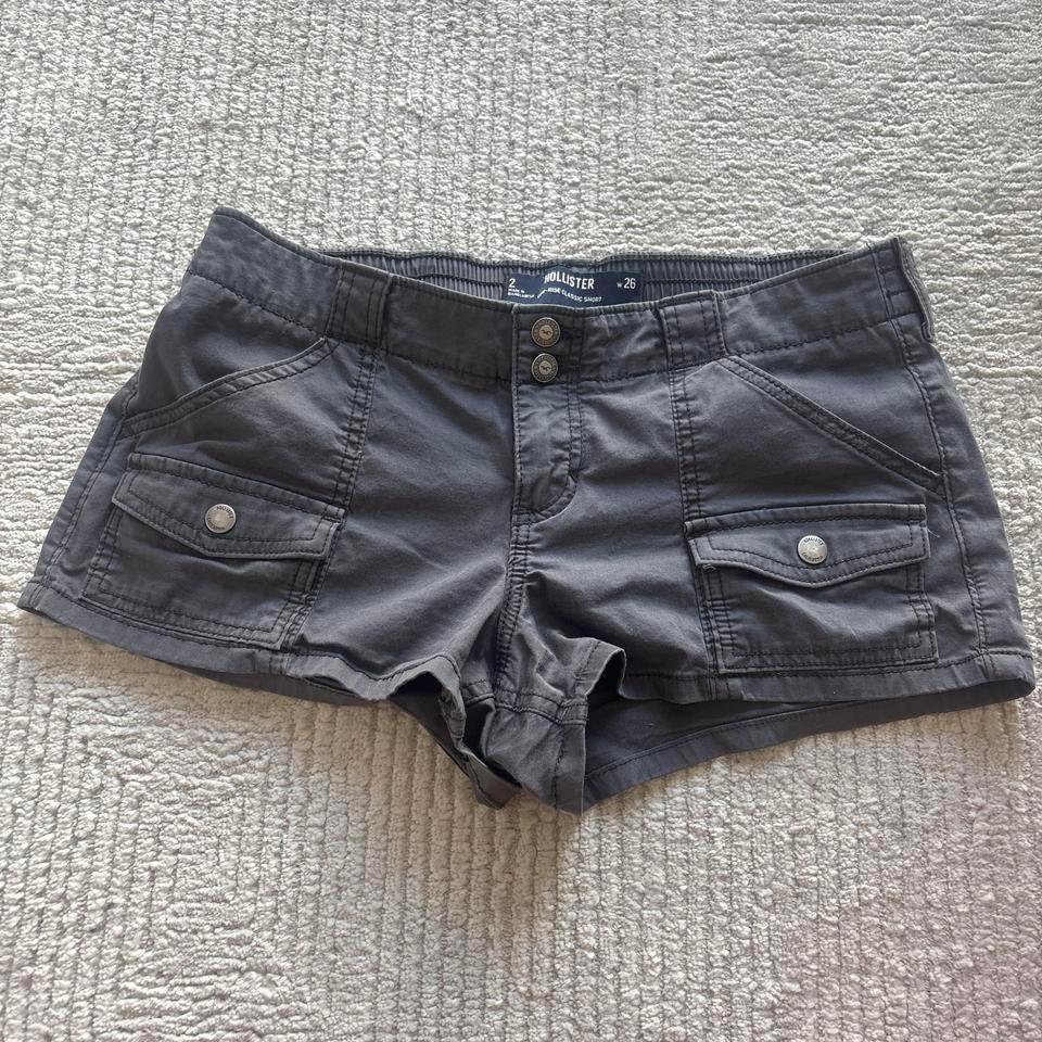 Low Rise Grey Cargo Shorts 9a61