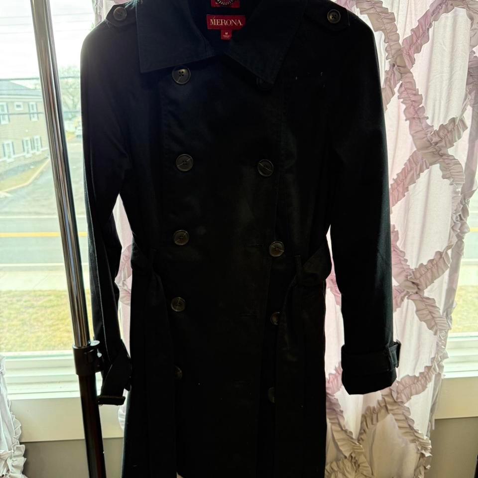 Black Trench Coat With Belt C6e3