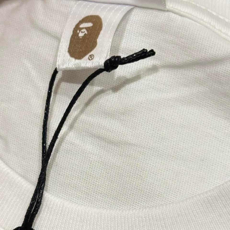 Bape White Shirt With Black De06 4