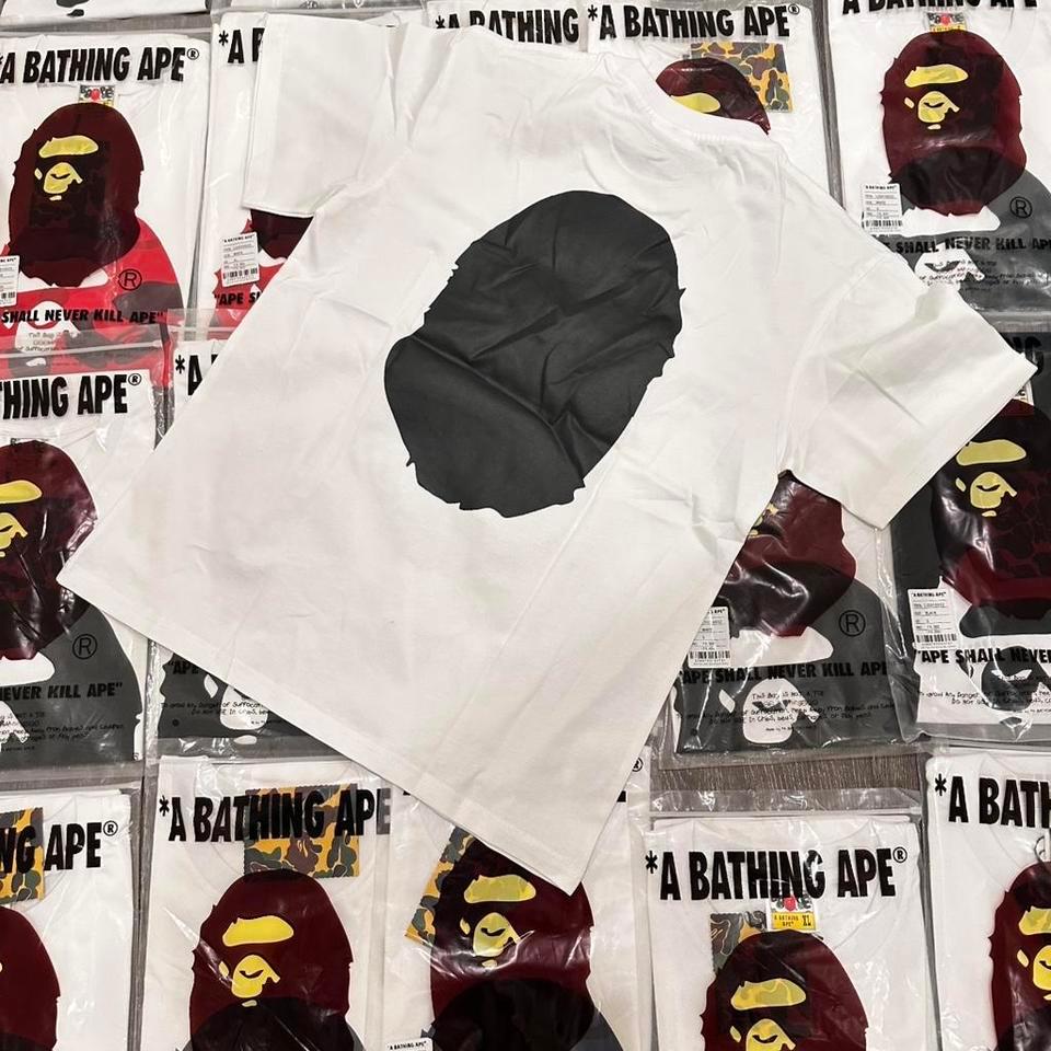 Bape White Shirt With Black De06 5