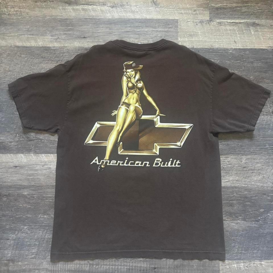 Mens Vintage Brown Chevy T D674 2