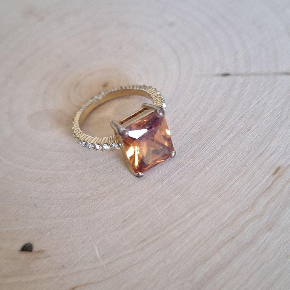 Sqare Simulated Stone Ring In 344e 2