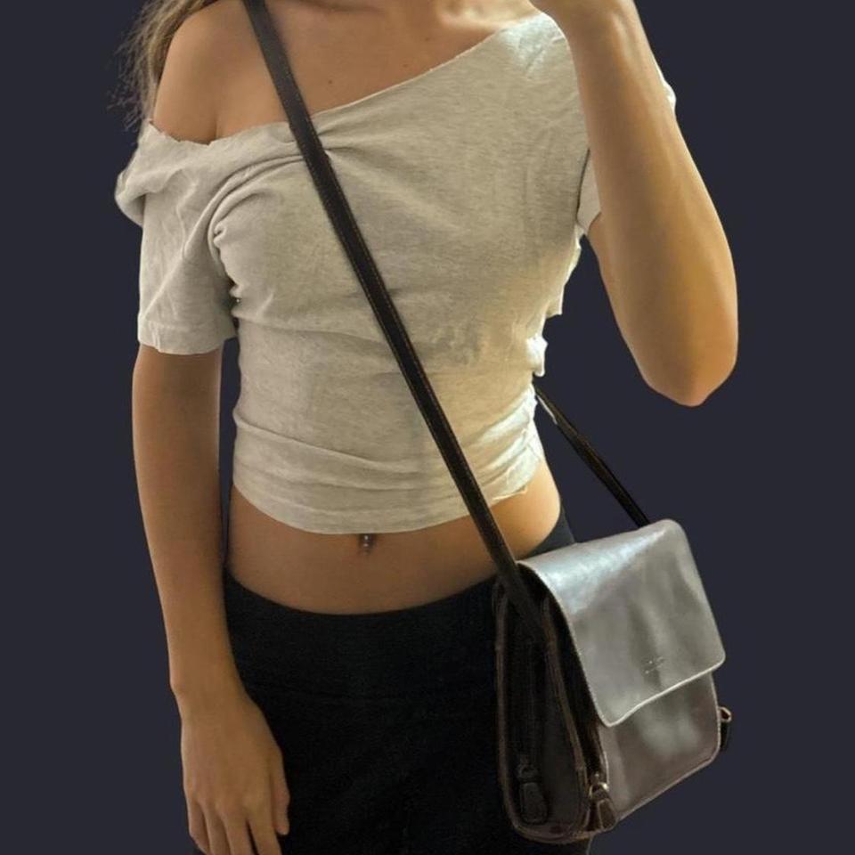 Dark Brown Leather Crossbodymessenger Bag B1b7