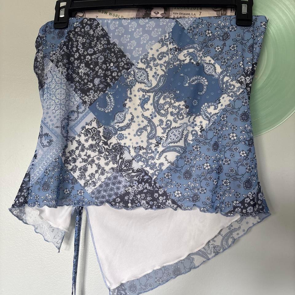 Madden Girl Blue Paisley Corset 3768 3