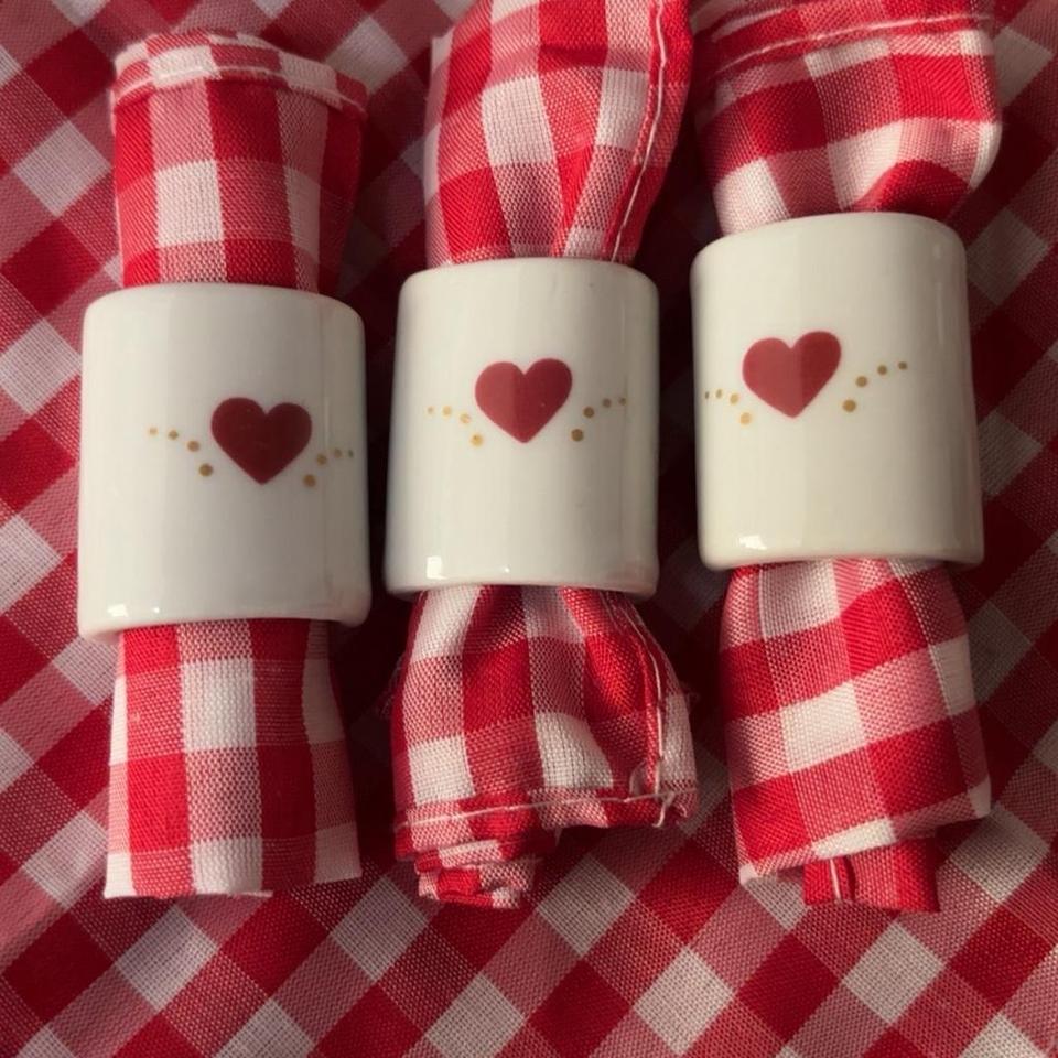 Complete Antique Red Heart Picnic 76e4 2