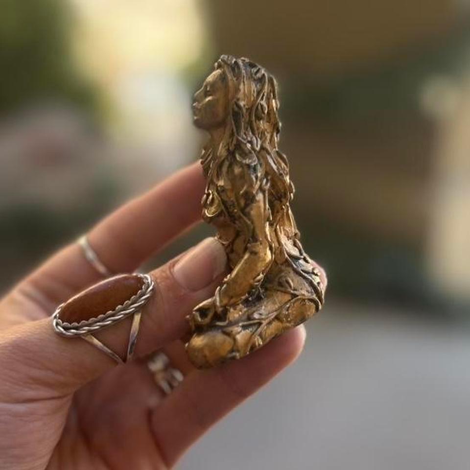 Small Bronze Goddess Statue Dd91 5