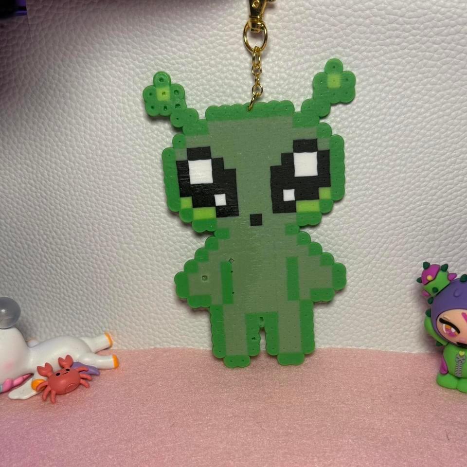 Green Ikea Alien Keychain Made De7a 3