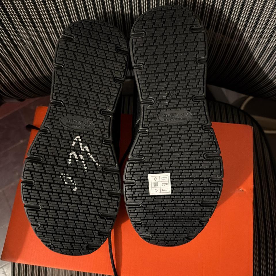 New Black Leather Skechers Slip On 6