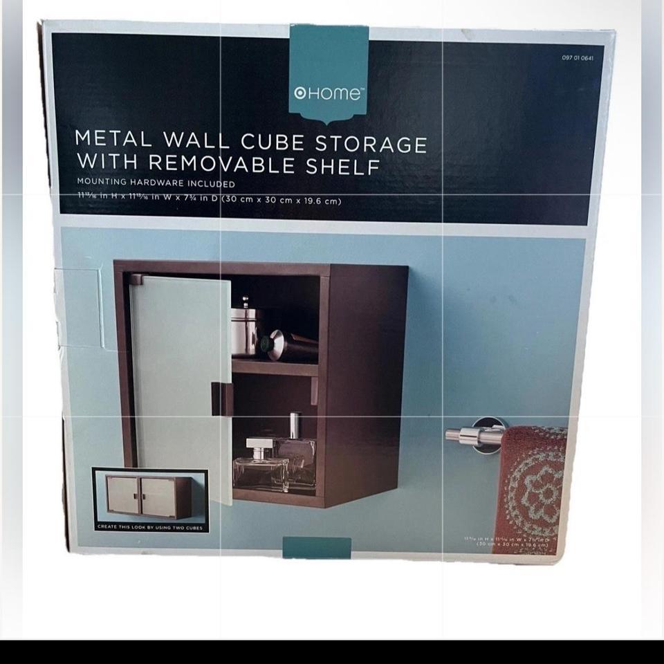 Home Metal Wall Cube Storage