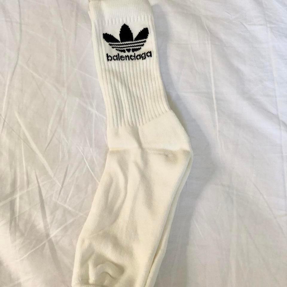 White Adidas Socks Balenciagacollab For