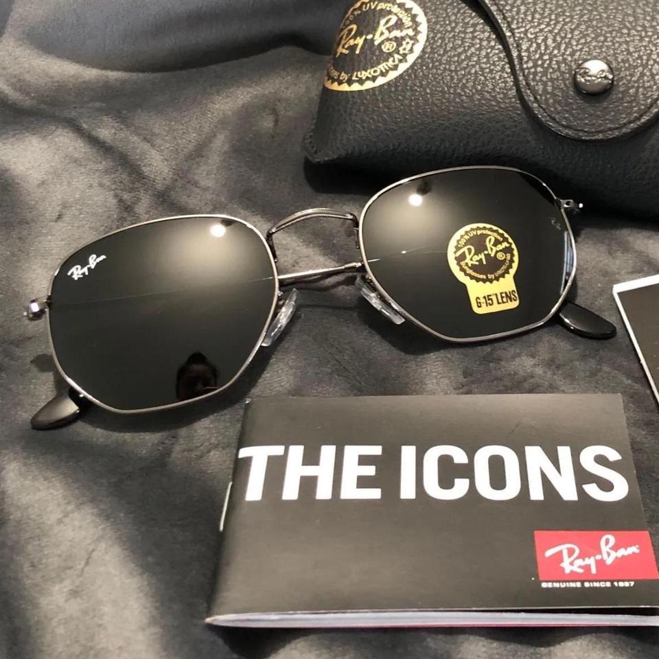 Ray Ban Black Hexagonal Flat Rb3548 5726 3