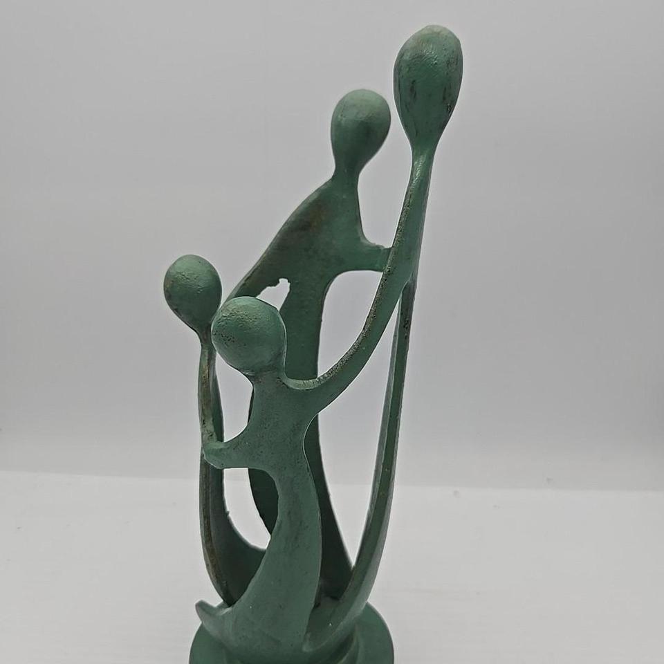 Abstract Modern Cast Bronze Statue B5d0 2
