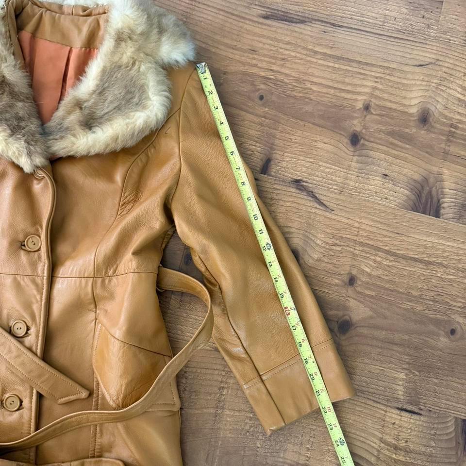 Vintage 70s Leather Coat With 809b 6