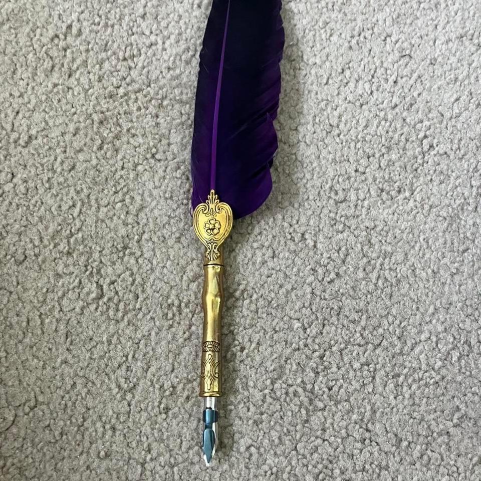 Purple Feather Quill Pen Set 7f19 5