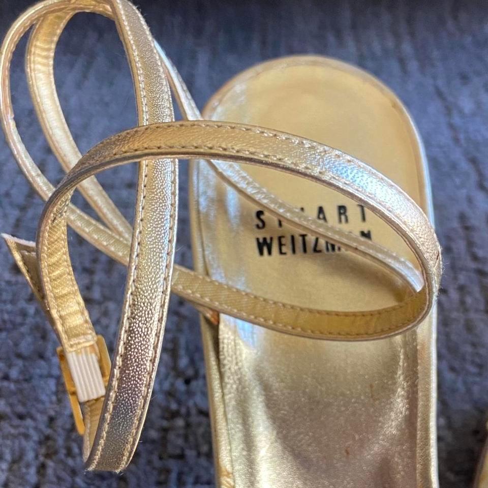 Stuart Weitzman Gold Heels With 9d6d 3